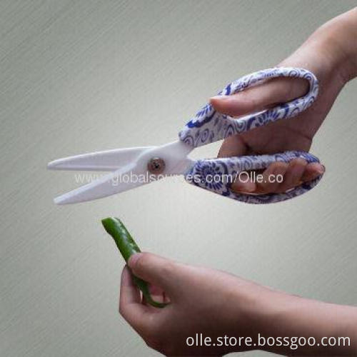 Noble Pattern Blade Ceramic Blade Knife and Scissor Set